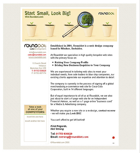Rounddot promo email